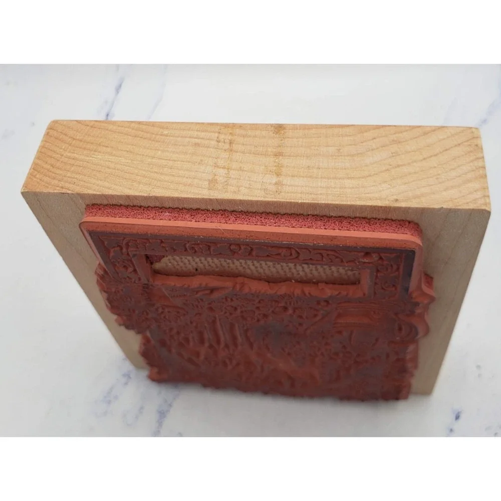 PSX Time Began in a Garden Mounted Rubber Stamp #K-1418 Flowers, Garden
